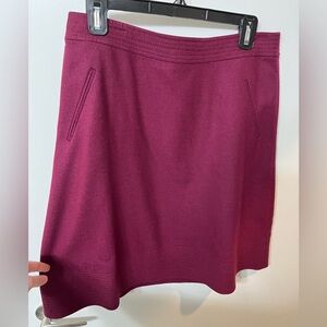 J.Crew A-line skirt, burgundy size 8